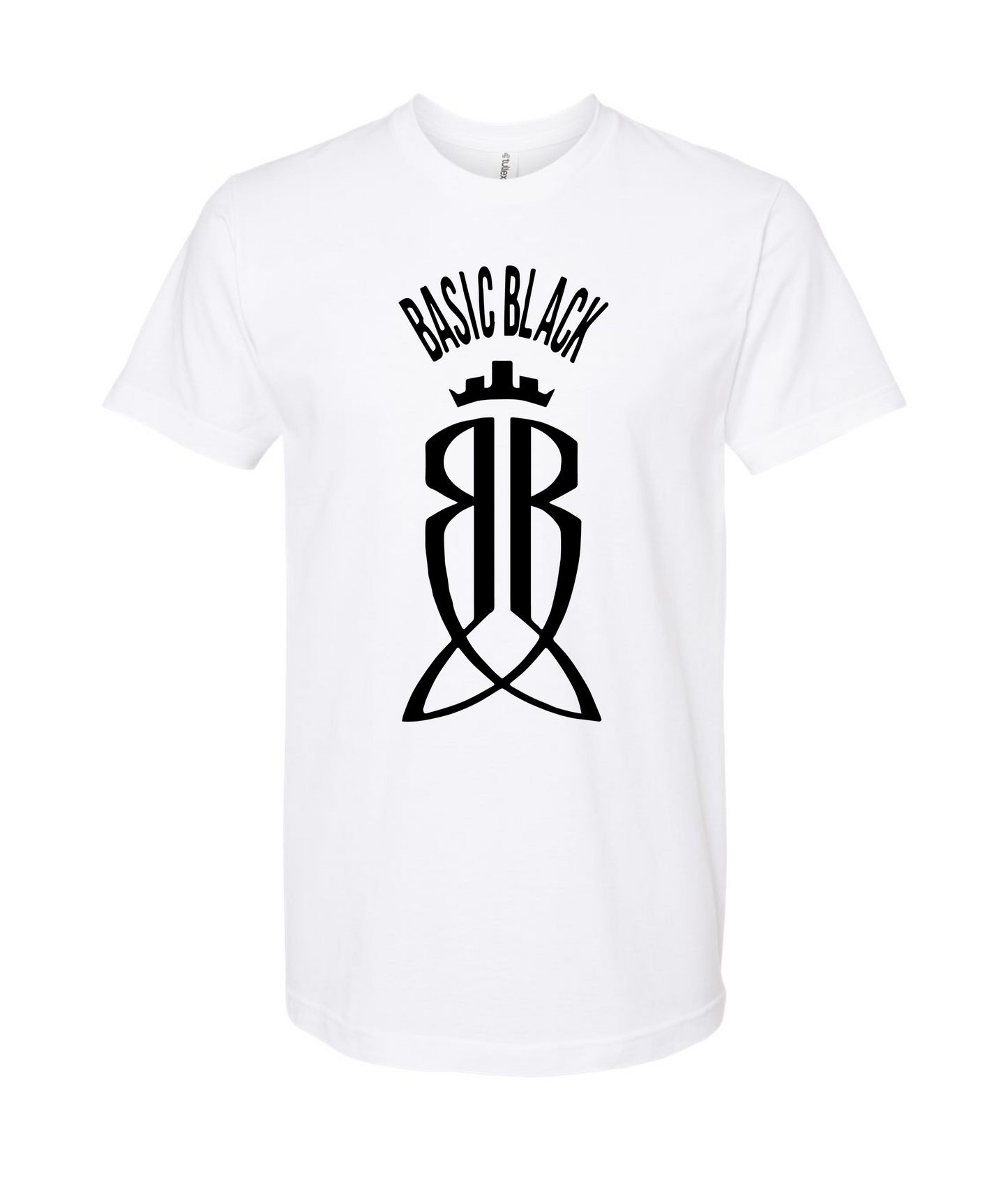Basic Black - Logo - White T-Shirt