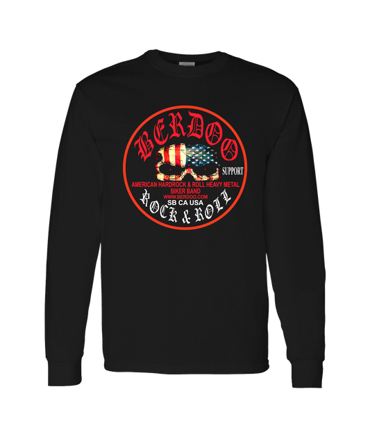 BERDOO BAND SUPPORT GEAR - Logo (red) - Black Long Sleeve T
