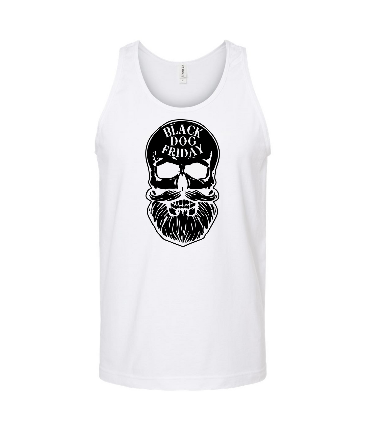 Black Dog Friday - Skull Logo - White Tank Top