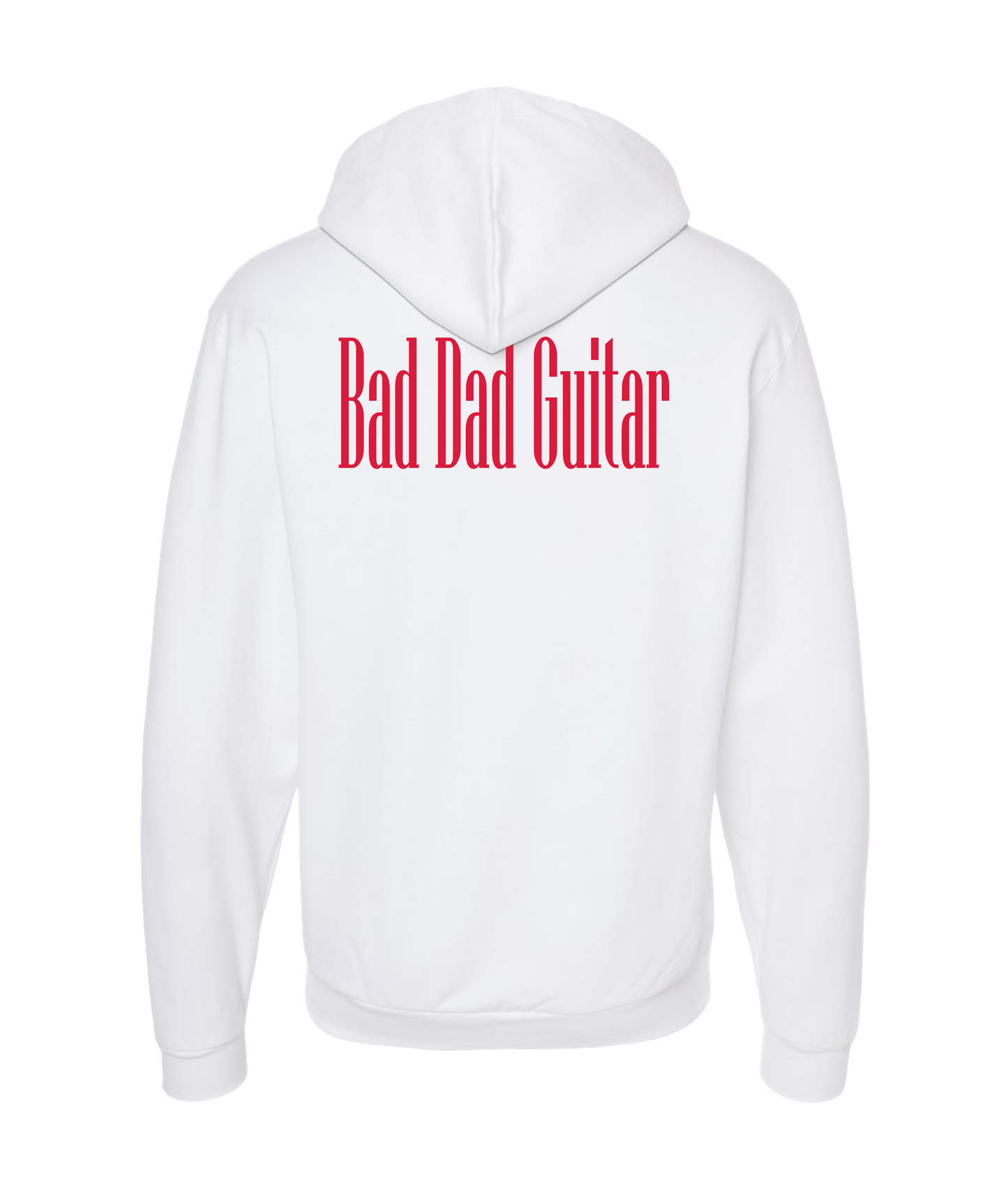 Bad Dad Guitar - Bad Dad Guitar Collection - White Zip Up Hoodie