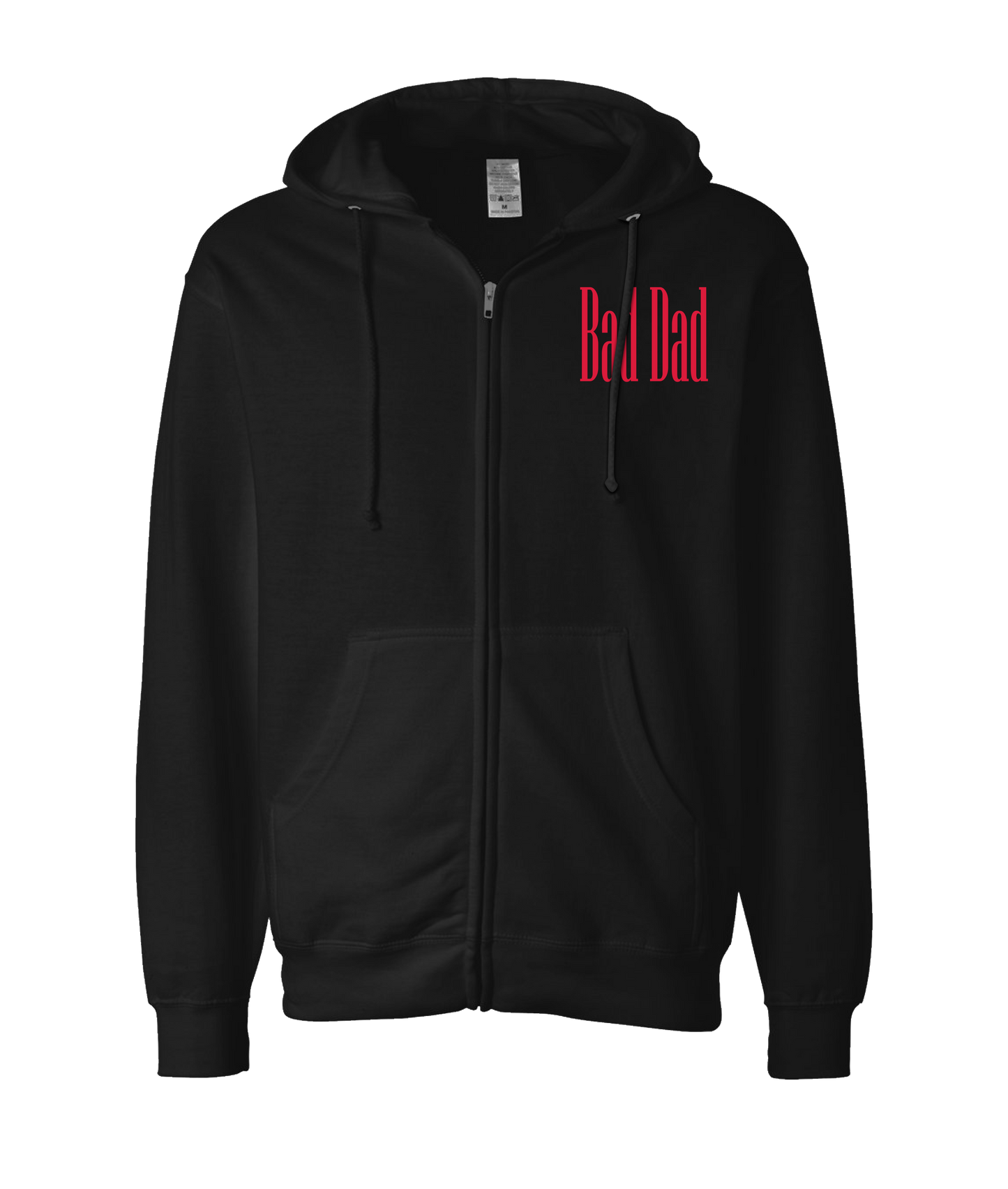 Bad Dad Guitar - Bad Dad Collection - Black Zip Up Hoodie