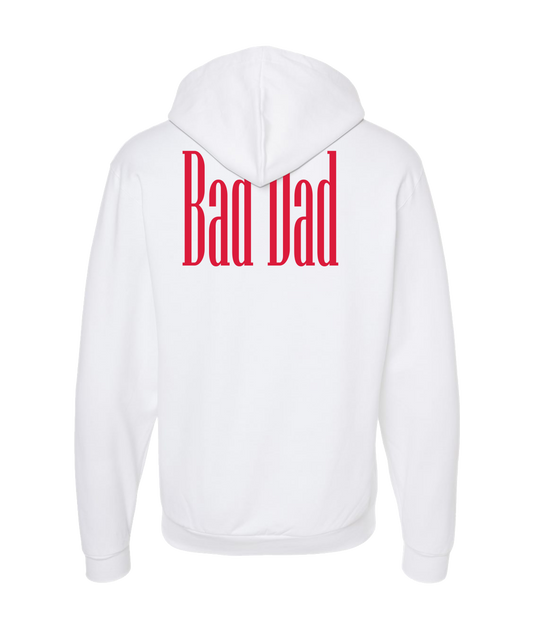 Bad Dad Guitar - Bad Dad Collection - White Zip Up Hoodie