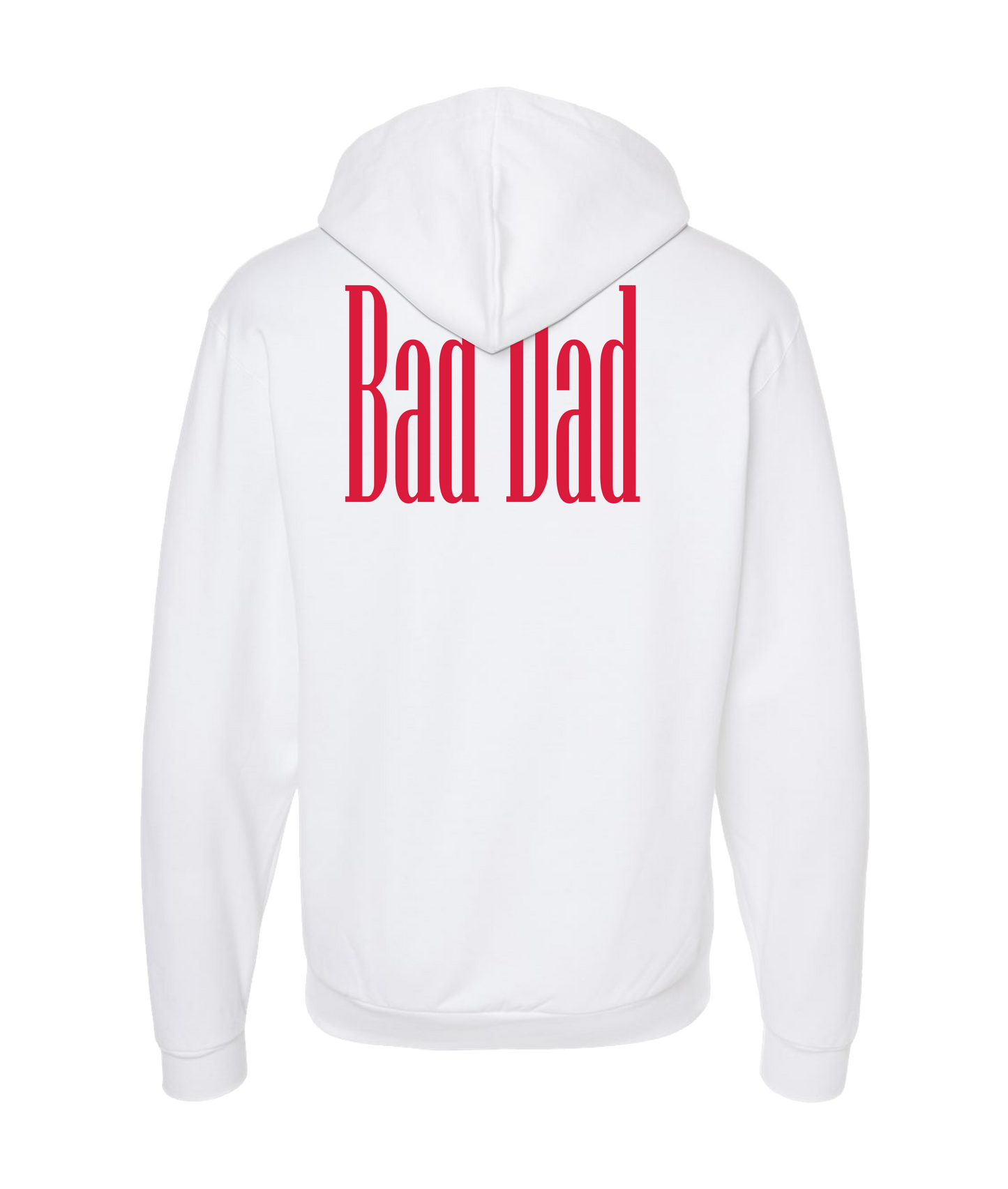 Bad Dad Guitar - Bad Dad Collection - White Zip Up Hoodie