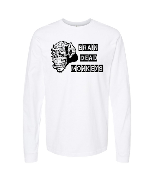 Brain Dead Monkeys - Monkey - White Long Sleeve T