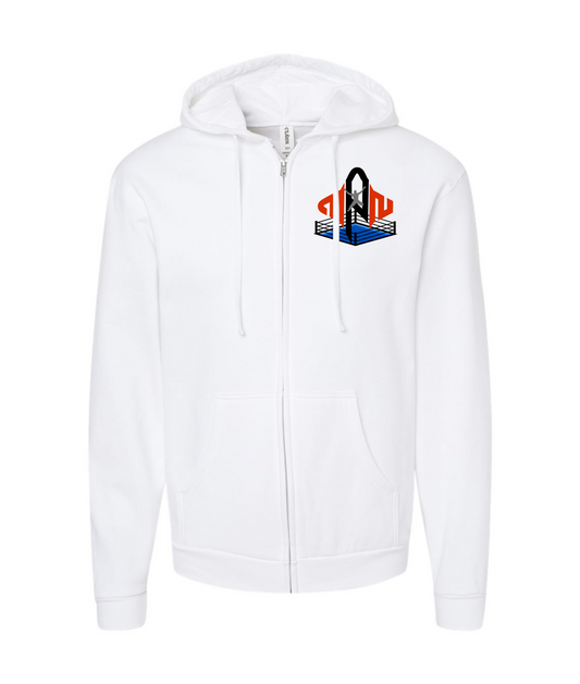 V-BEBSTOP - MPN: Origins - White Zip Up Hoodie