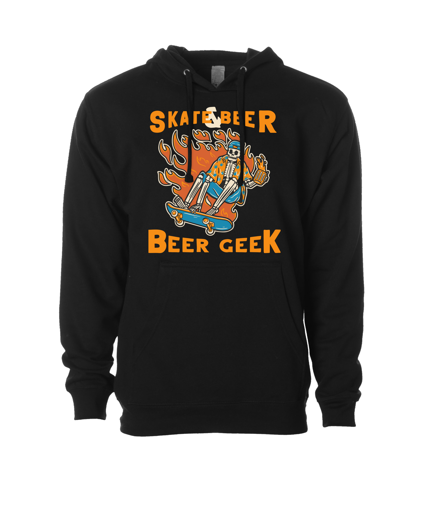 Beer Geek - Skate Beer Logo - Black Hoodie