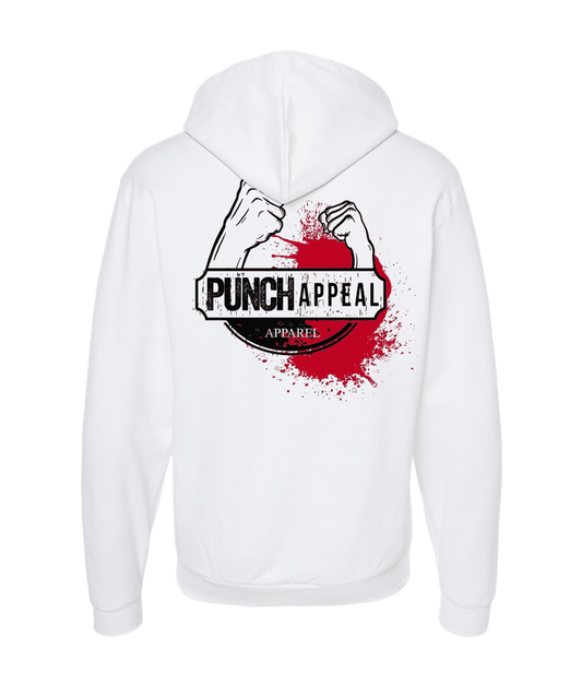 Bare Knuckle Management - Punch Appeal - White Zip Up Hoodie