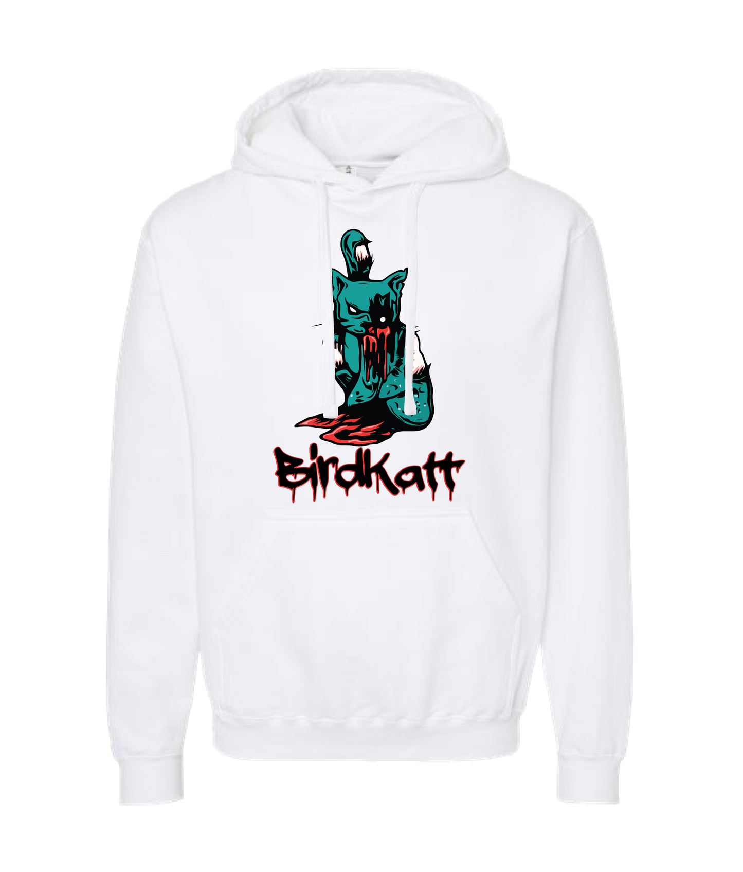 BirdKatt - Colored BKATT - White Hoodie