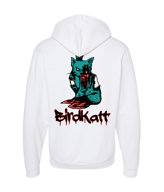 BirdKatt - Colored BKATT - White Zip Up Hoodie