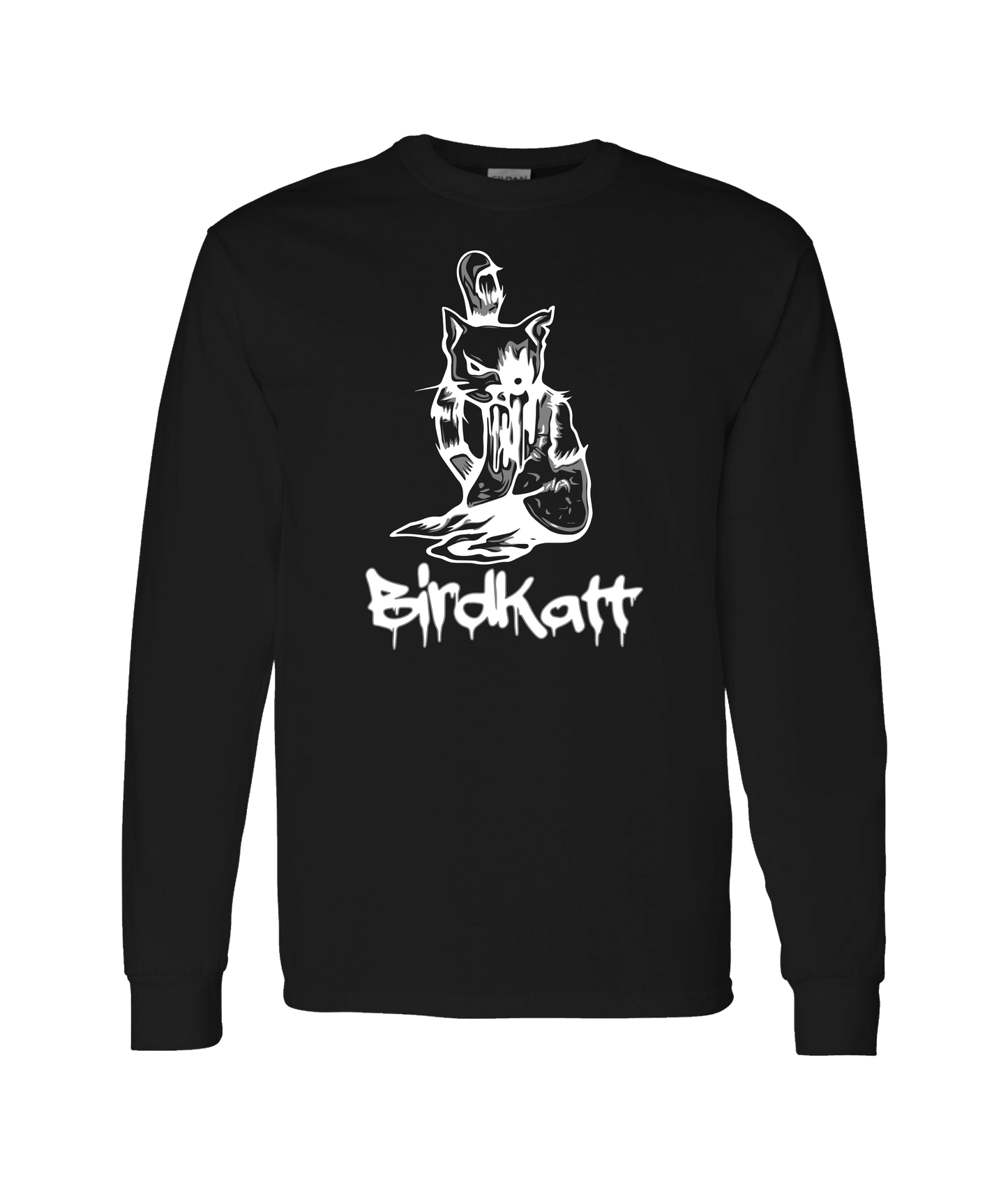 BirdKatt - B&W BKATT - Black Long Sleeve T