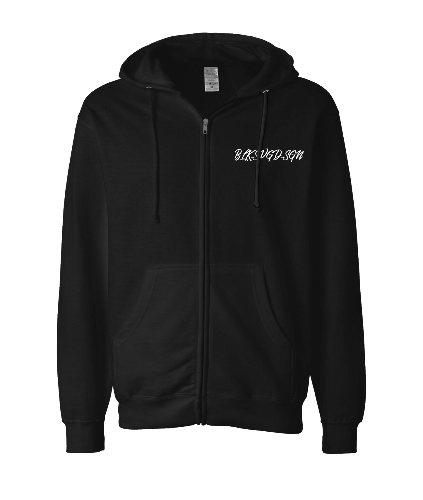 V-BLKTOP - DESIGN 1 - Black Zip Up Hoodie