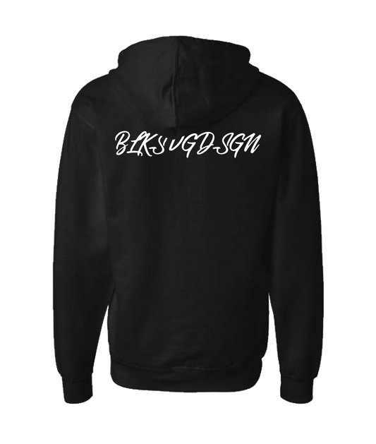 V-BLKTOP - DESIGN 1 - Black Zip Up Hoodie