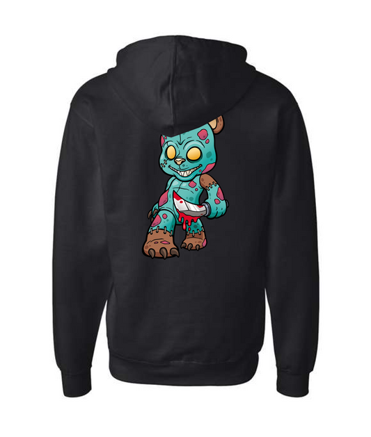 V-BLKTOP - DESIGN 2 - Black Zip Up Hoodie