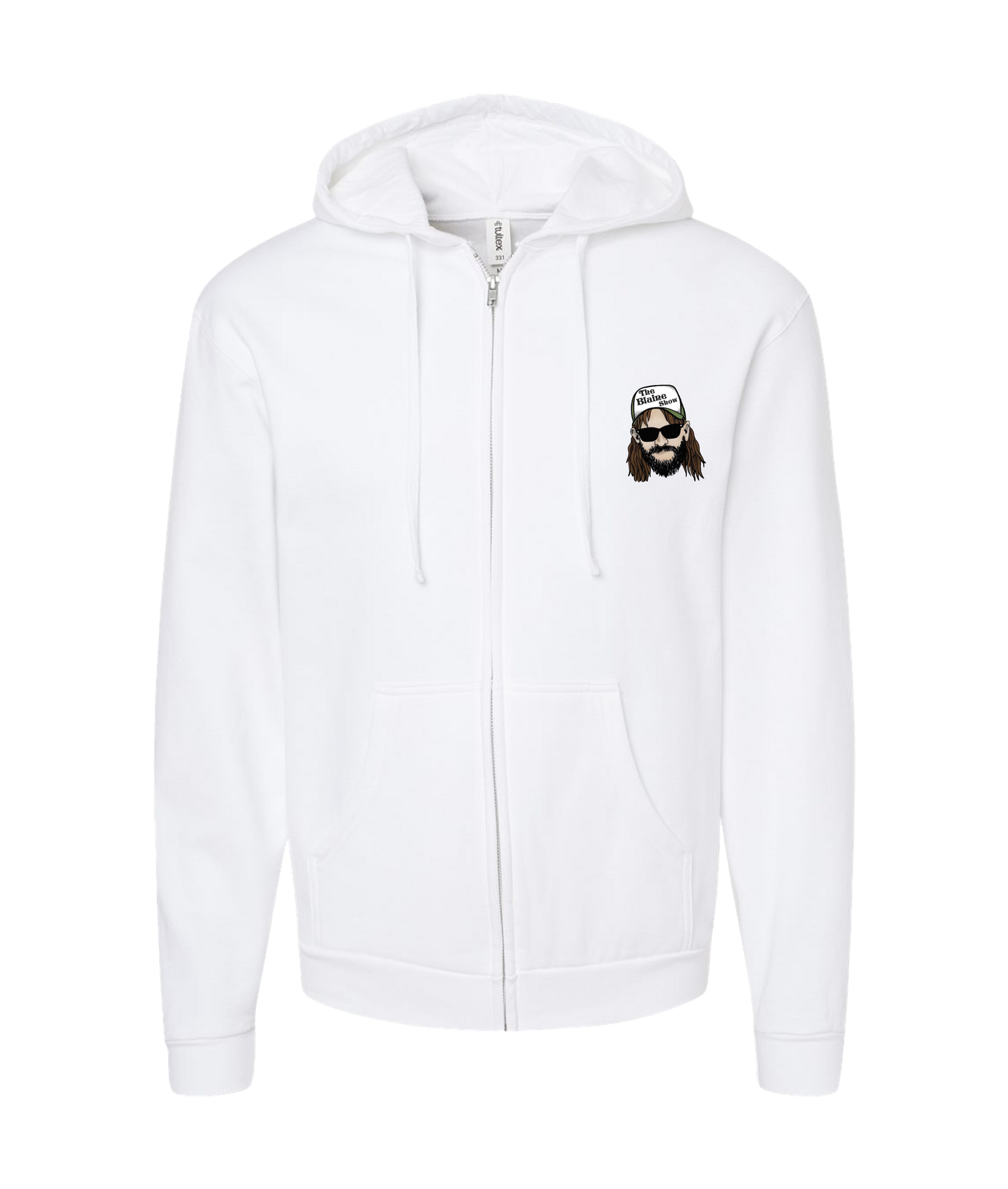 V-BLSSTOP - TRUCKER HAT - White Zip Up Hoodie