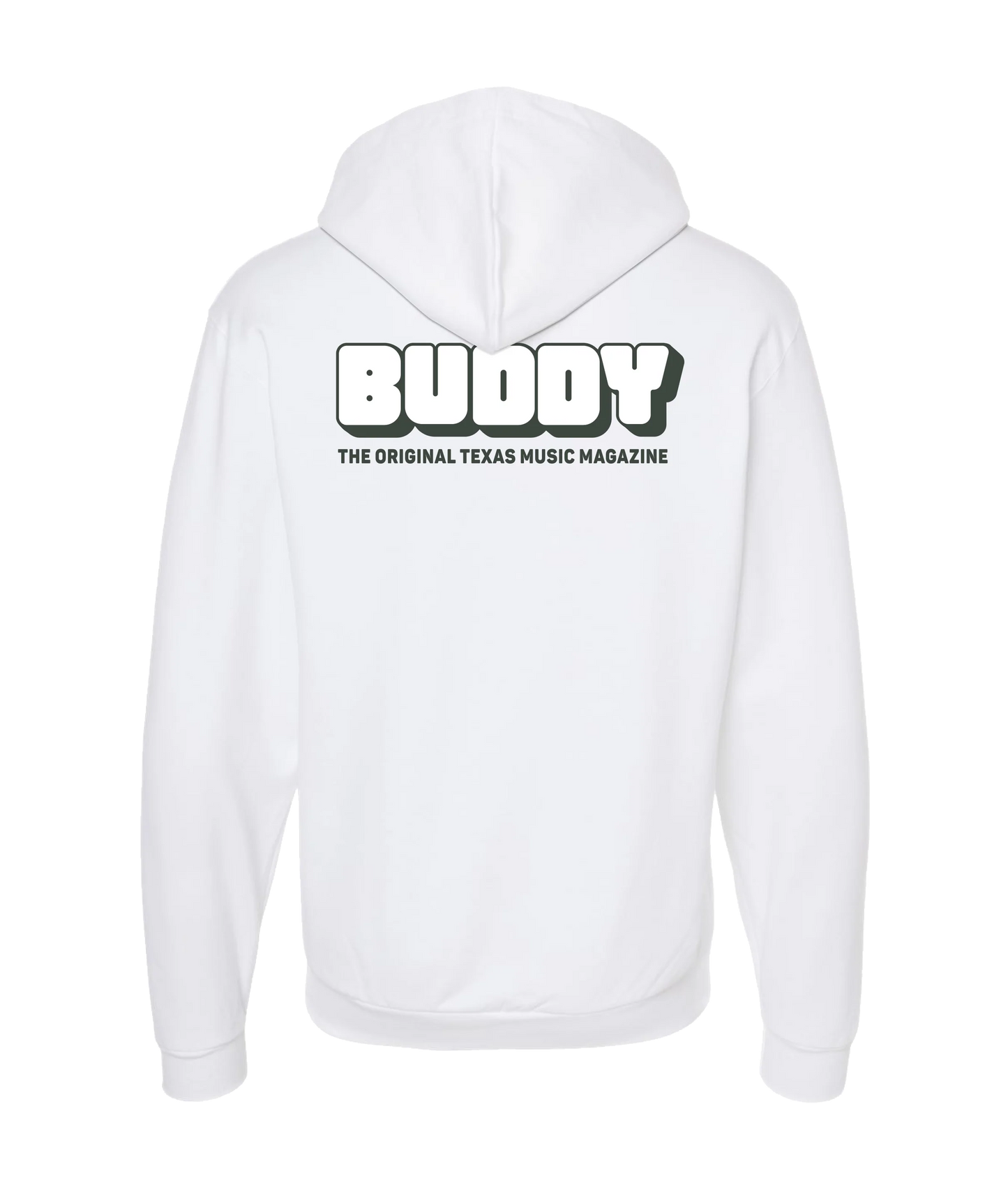 Buddy Magazine - 73 Logo - White Zip Up Hoodie