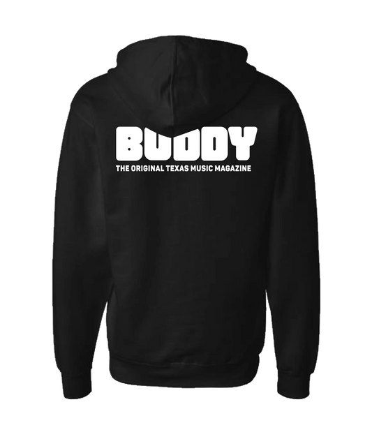 Buddy Magazine - 73 Logo Flat - Black Zip Up Hoodie