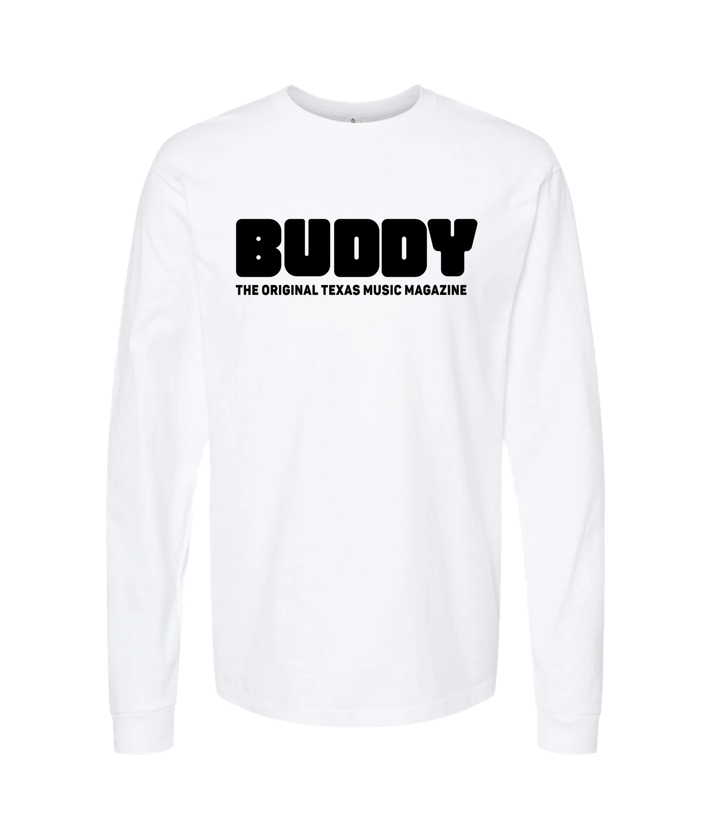 Buddy Magazine - 73 Logo Flat - White Long Sleeve T