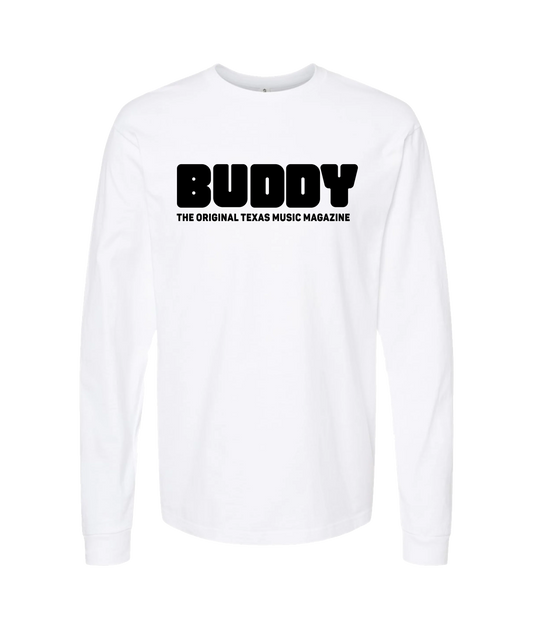 Buddy Magazine - 73 Logo Flat - White Long Sleeve T