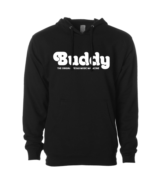 Buddy Magazine - 70s Logo Flat - Black Hoodie