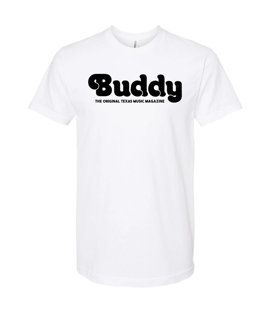 Buddy Magazine - 70s Logo Flat - White T-Shirt