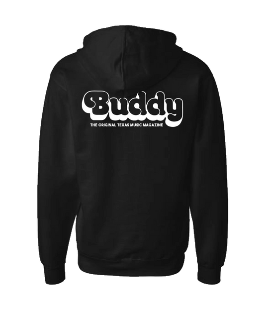 Buddy Magazine - 70s Logo - Black Zip Up Hoodie