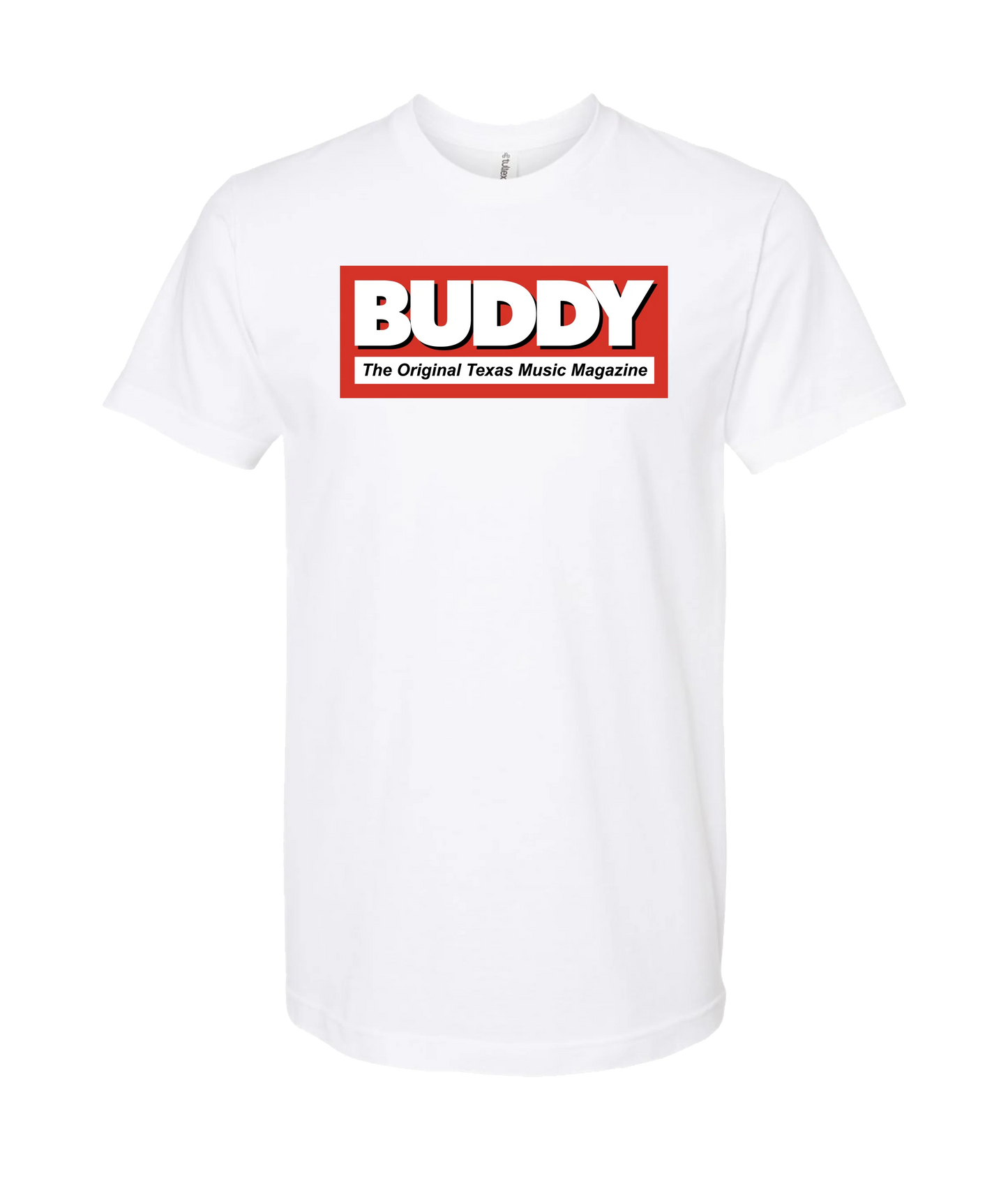 Buddy Magazine - Buddy Logo (red) - White T Shirt