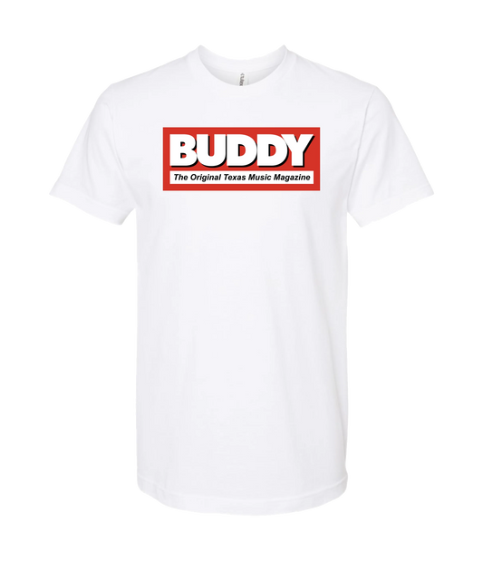 Buddy Magazine - Buddy Logo (red) - White T Shirt