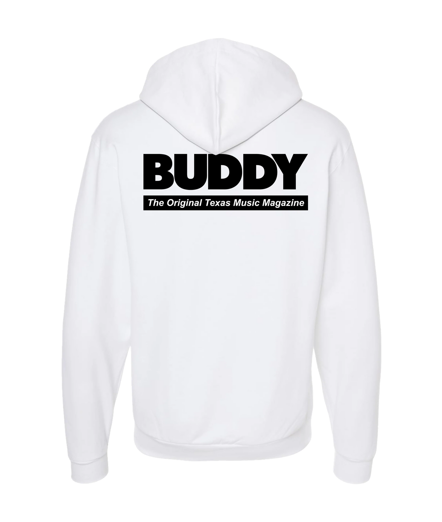 Buddy Magazine - Buddy Logo - White Zip Up Hoodie