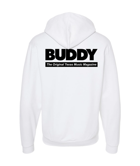Buddy Magazine - Buddy Logo - White Zip Up Hoodie
