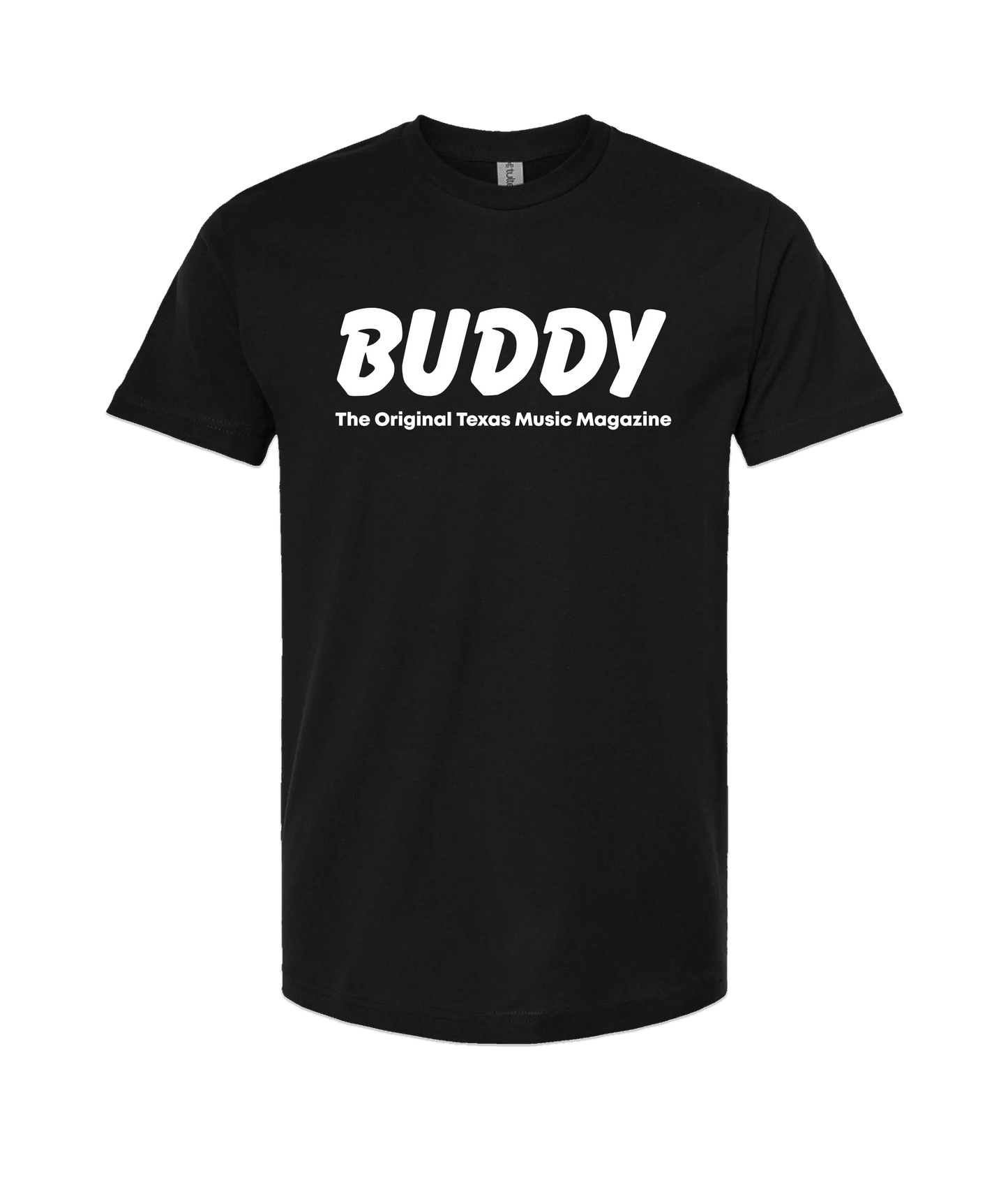 Buddy Magazine - 80s Logo Flat - Black T-Shirt