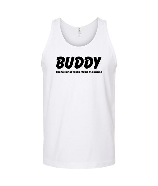 Buddy Magazine - 80s Logo Flat - White Tank Top