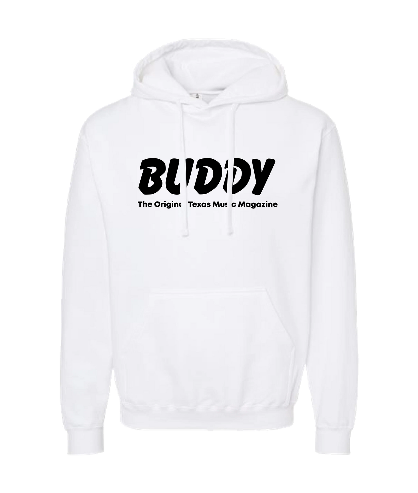 Buddy Magazine - 80s Logo Flat - White Hoodie