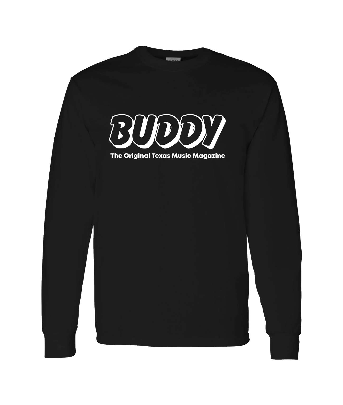 Buddy Magazine - 80s Logo  - Black Long Sleeve T