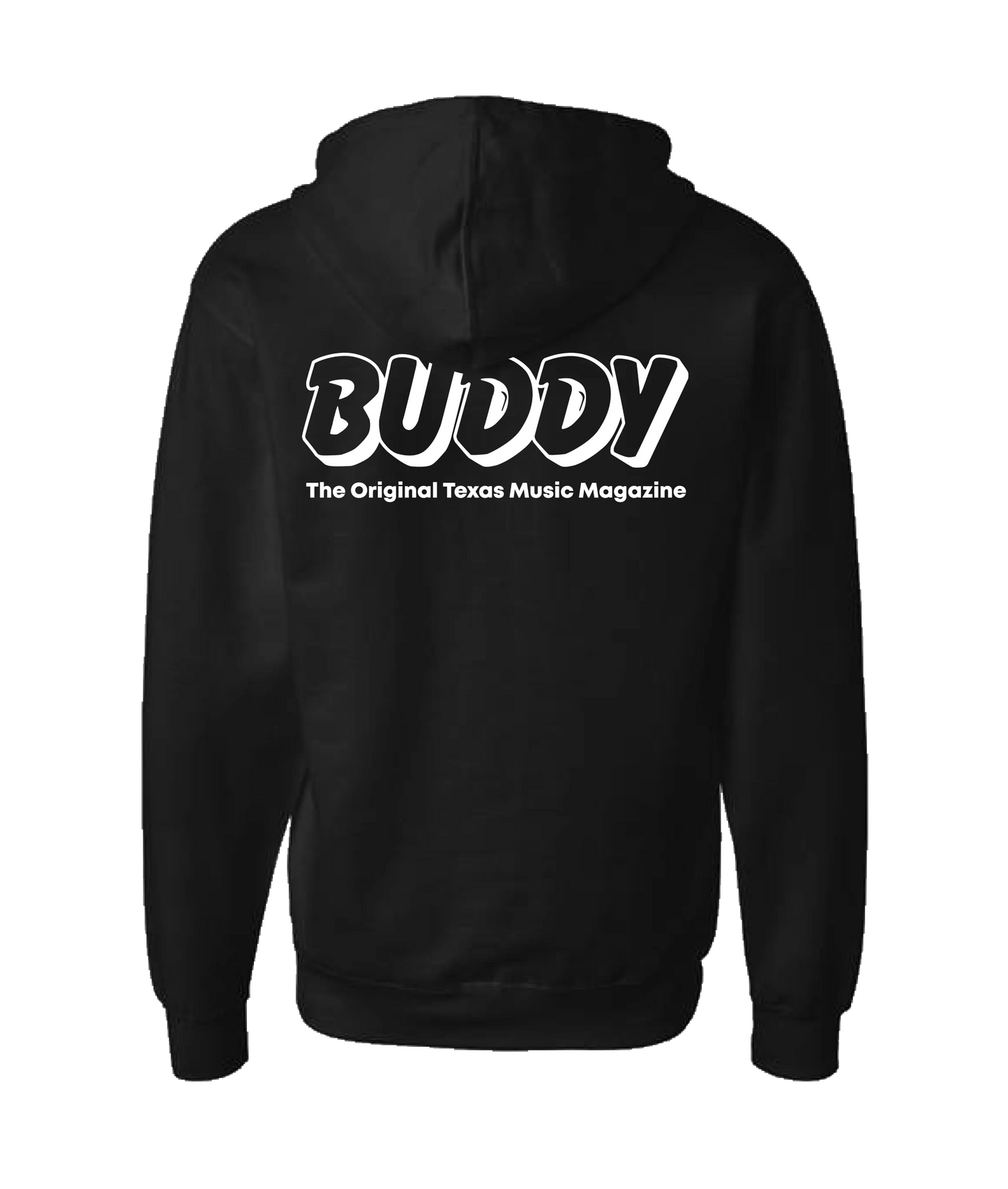 Buddy Magazine - 80s Logo  - Black Zip Up Hoodie