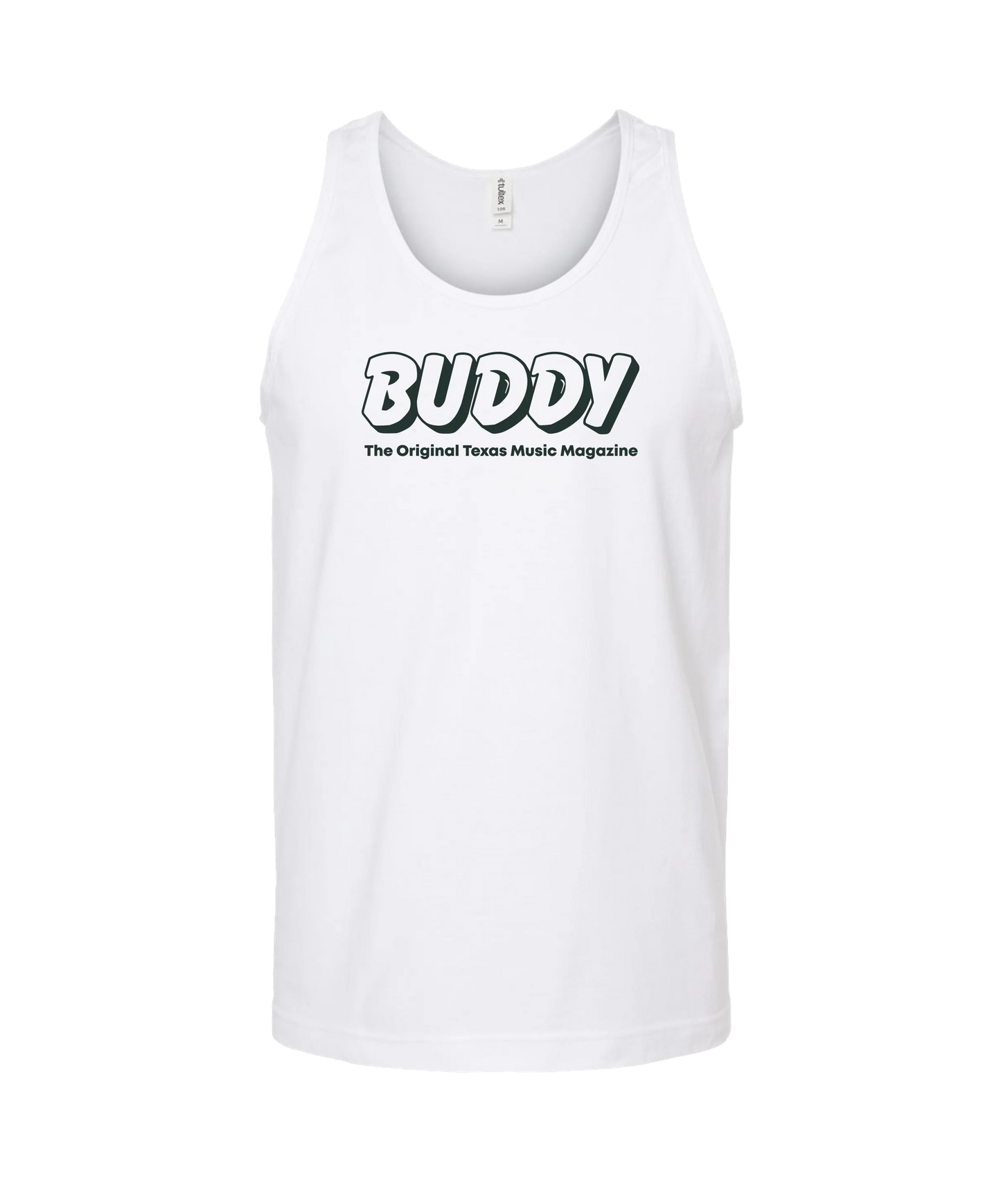 Buddy Magazine - 80s Logo  - White Tank Top