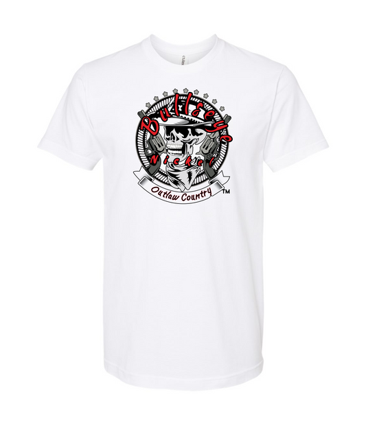 Bullseye Nickel Band - Outlaw Country - White T-Shirt