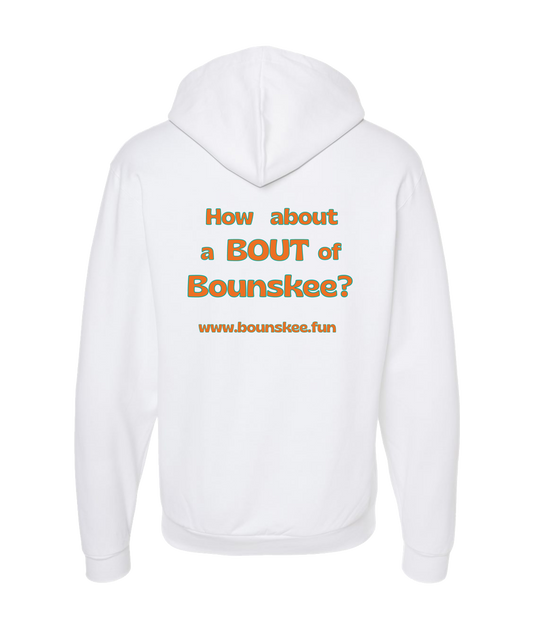 V-BOUNSKTOP - How About A Bout - White Zip Up Hoodie