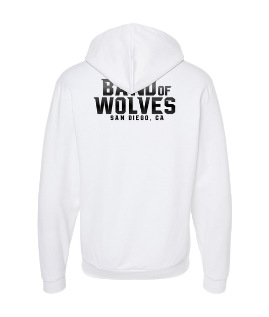 Band of Wolves - Howlin' At The Moon - White Zip Up Hoodie