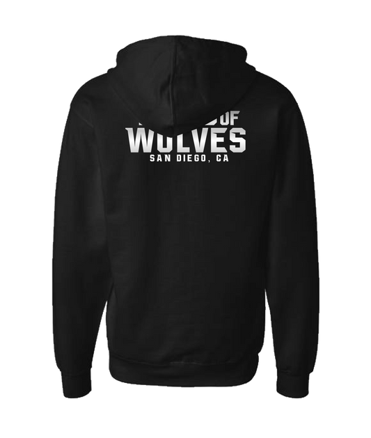 Band of Wolves - Howlin' At The Moon - Black Zip Up Hoodie