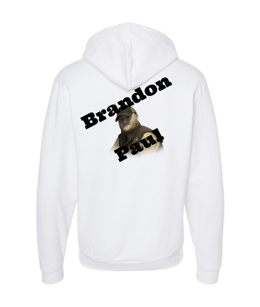 Brandon Paul - Logo - White Zip Hoodie