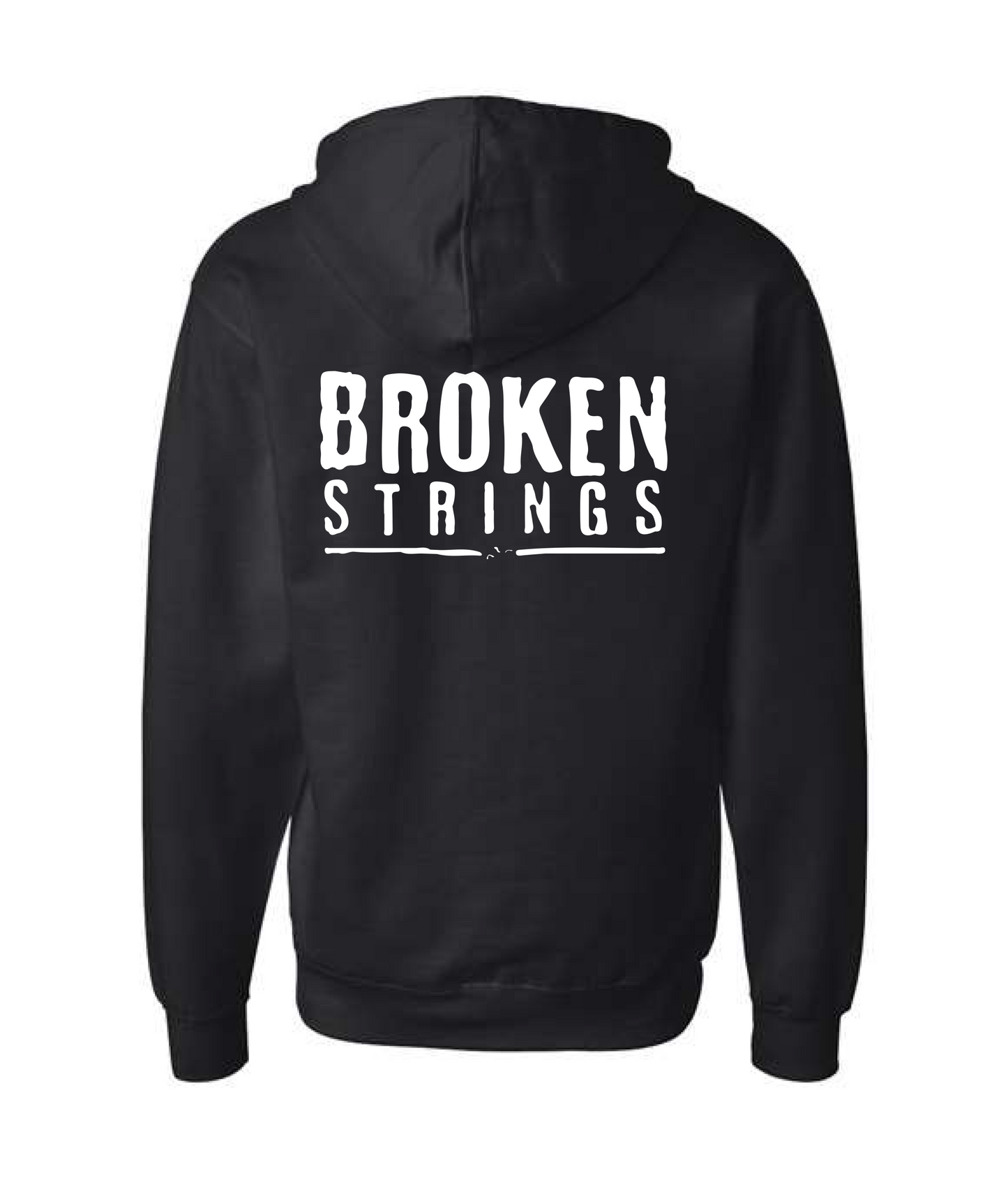 V-BRSTOP - BROKEN STRINGS - Black Zip Up Hoodie