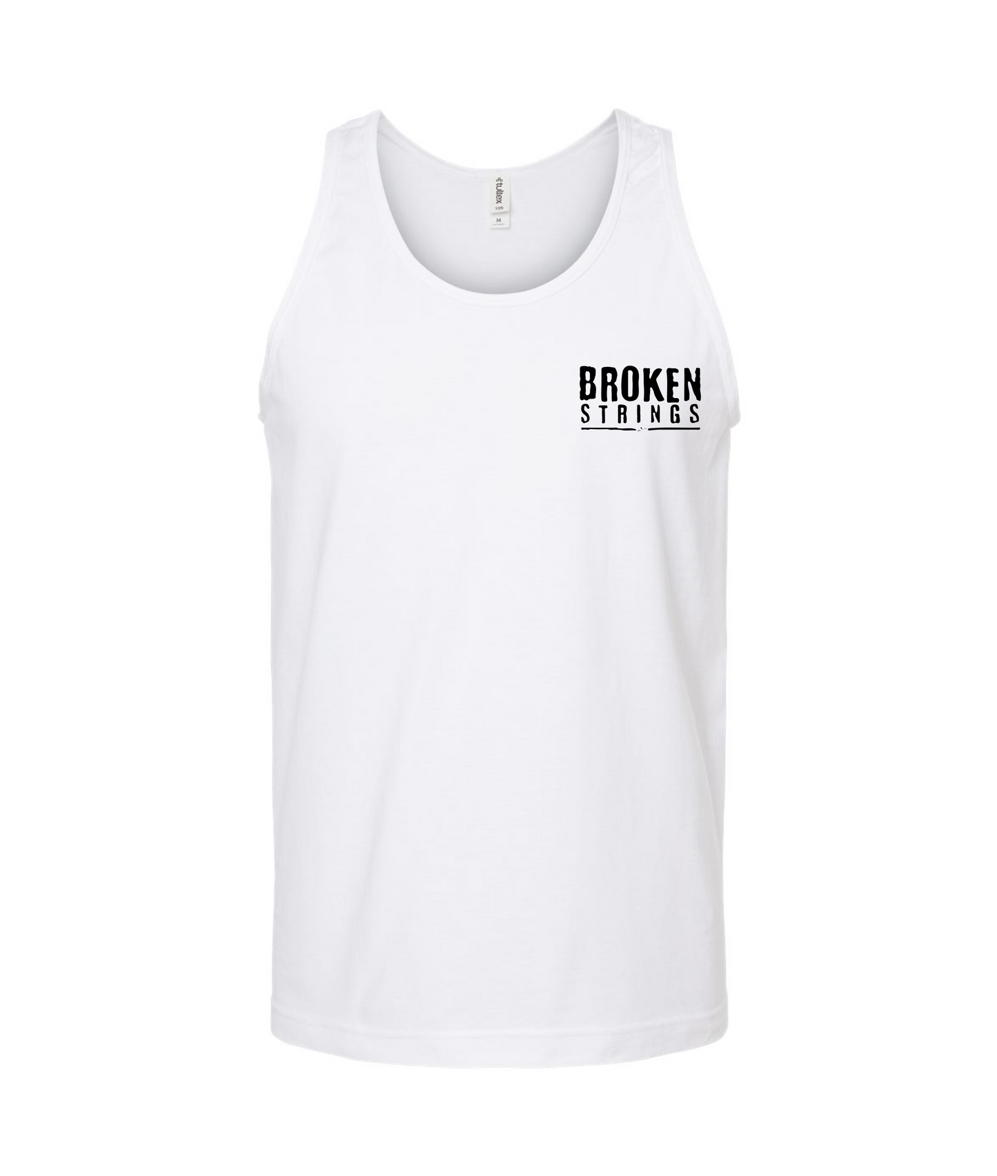 V-BRSTOP - BROKEN STRINGS - White Tank Top