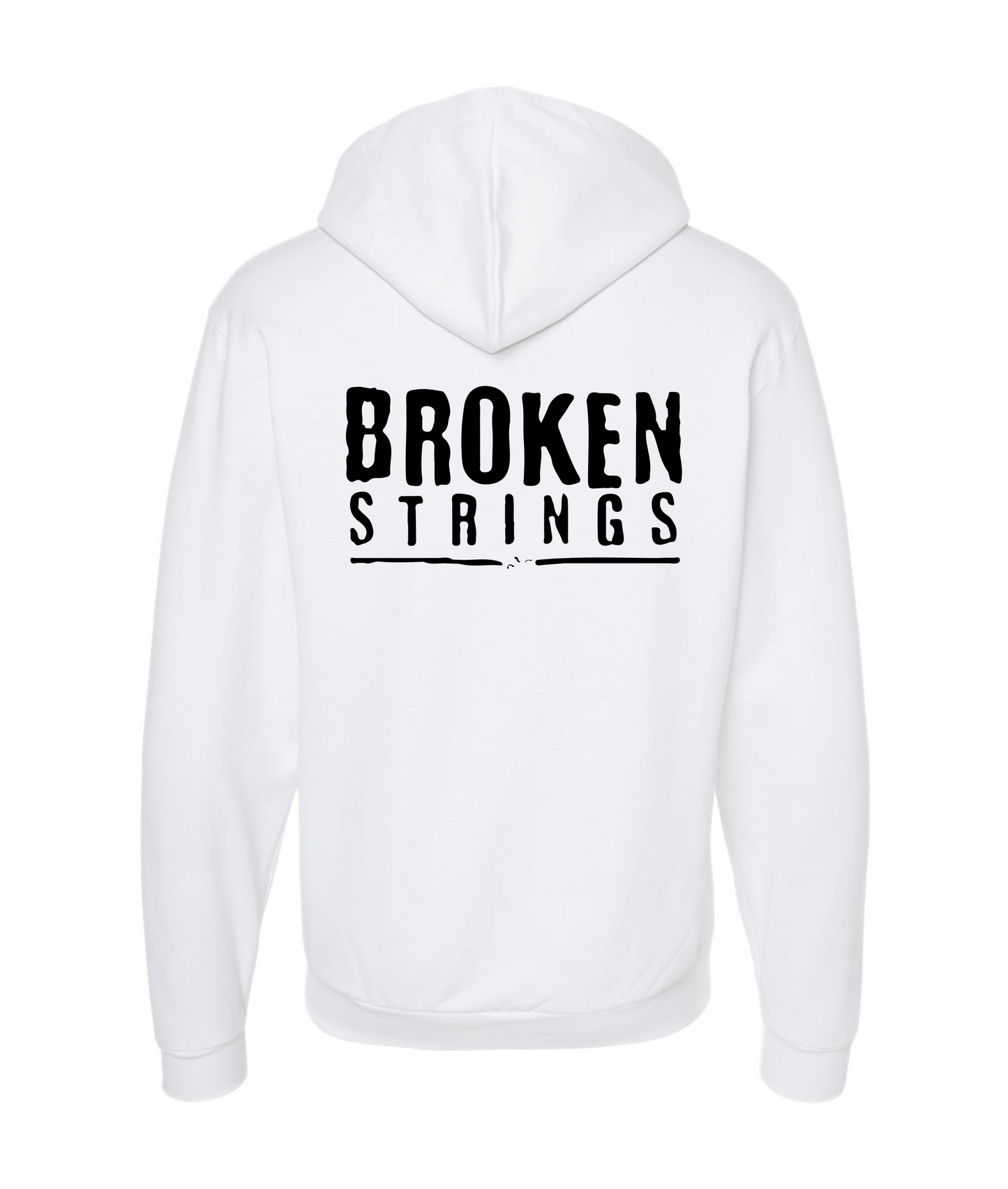 V-BRSTOP - BROKEN STRINGS - White Zip Up Hoodie
