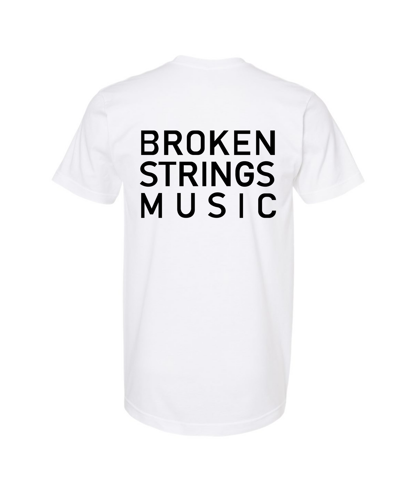 V-BRSTOP - BROKEN STRINGS MUSIC - White T Shirt