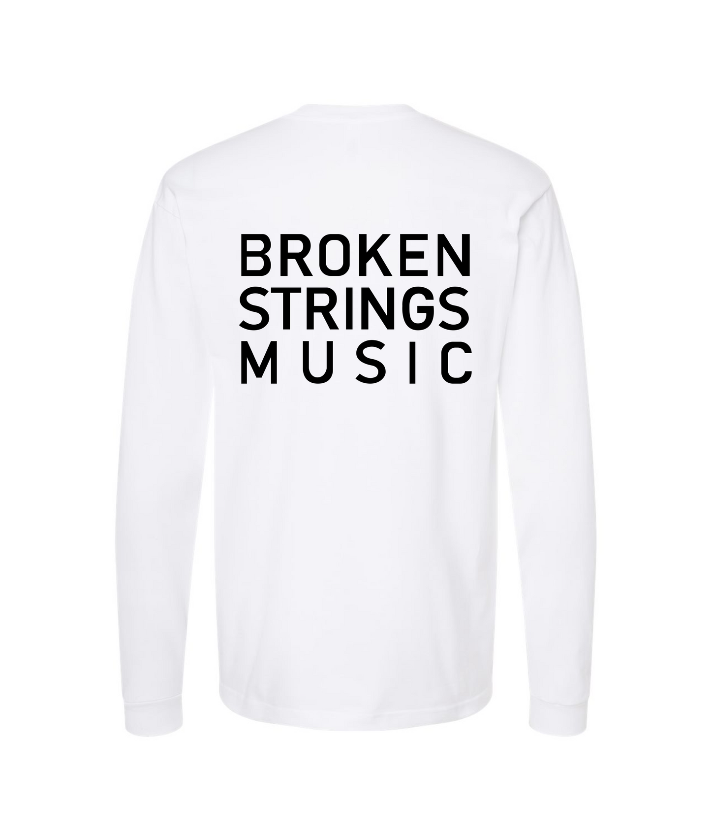 V-BRSTOP - BROKEN STRINGS MUSIC - White Long Sleeve T