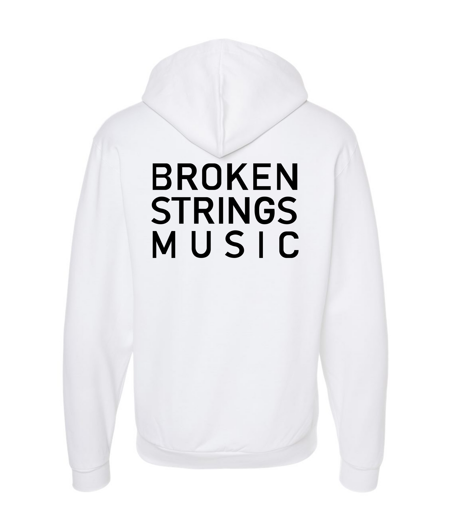 V-BRSTOP - BROKEN STRINGS MUSIC - White Zip Up Hoodie