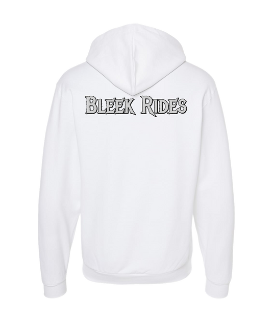Bleekrides - BR Logo - White Zip Up Hoodie
