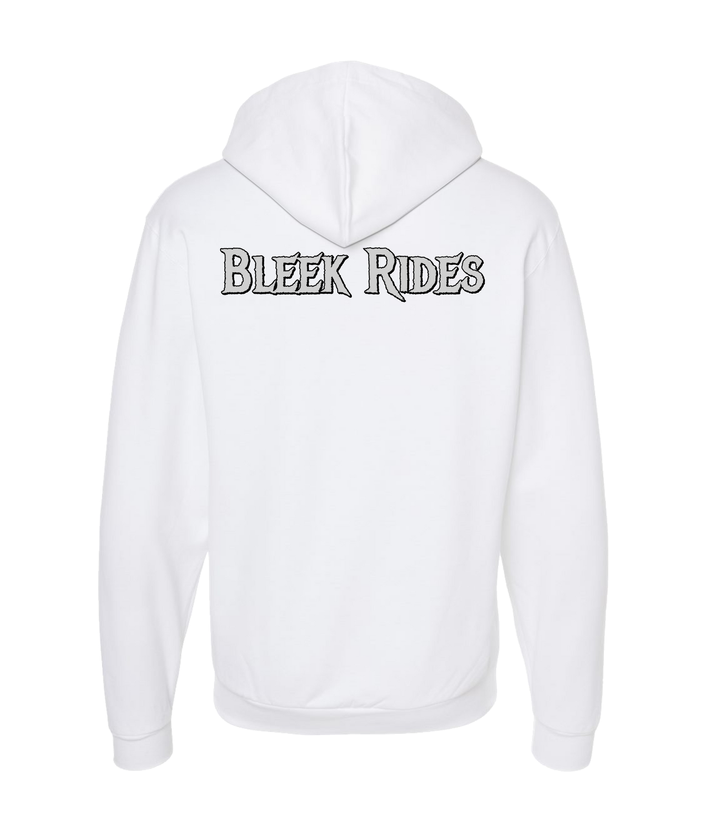 Bleekrides - BR Logo - White Zip Up Hoodie