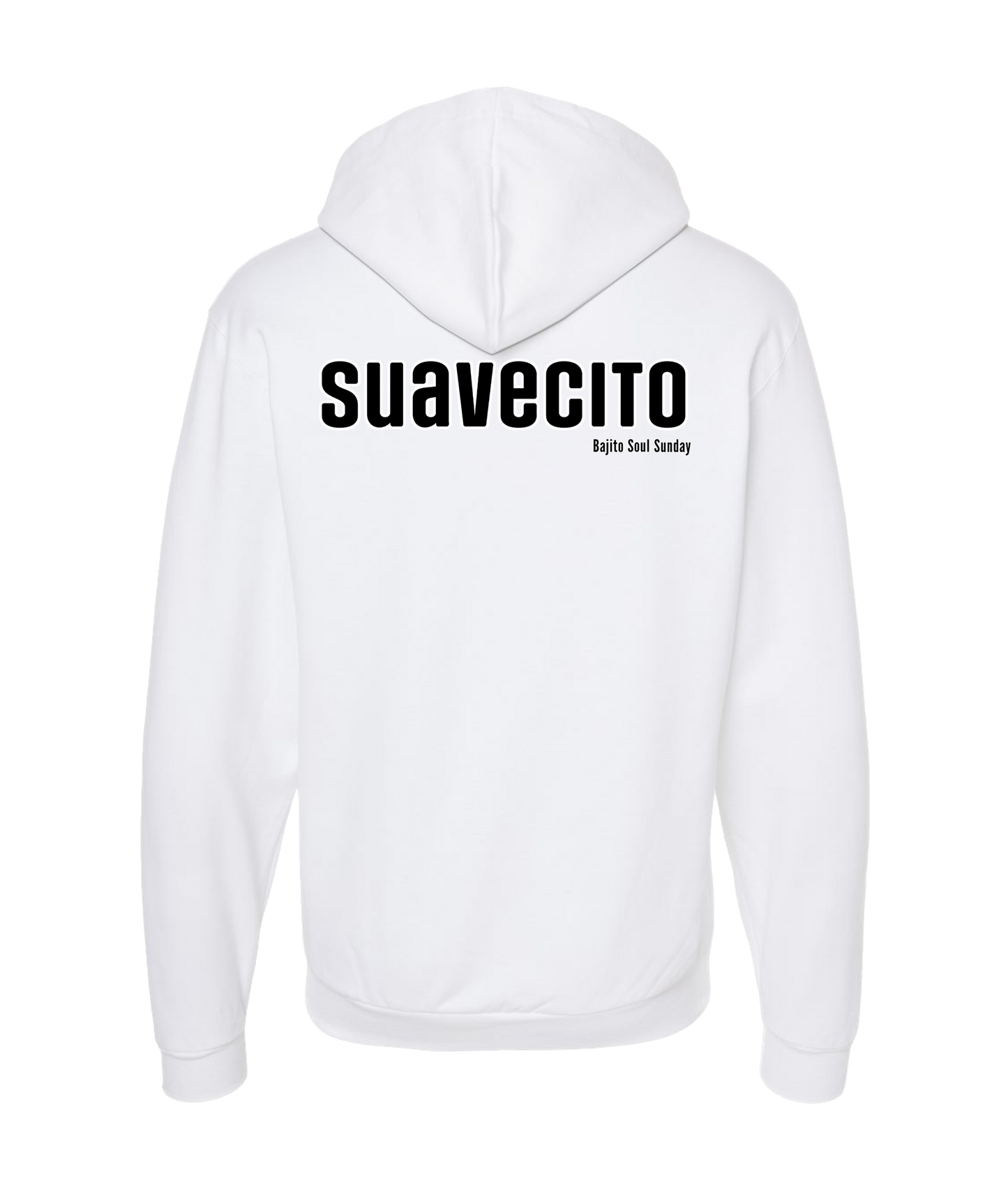 Bajito Soul Productions - SUAVECITO - White Zip Up Hoodie