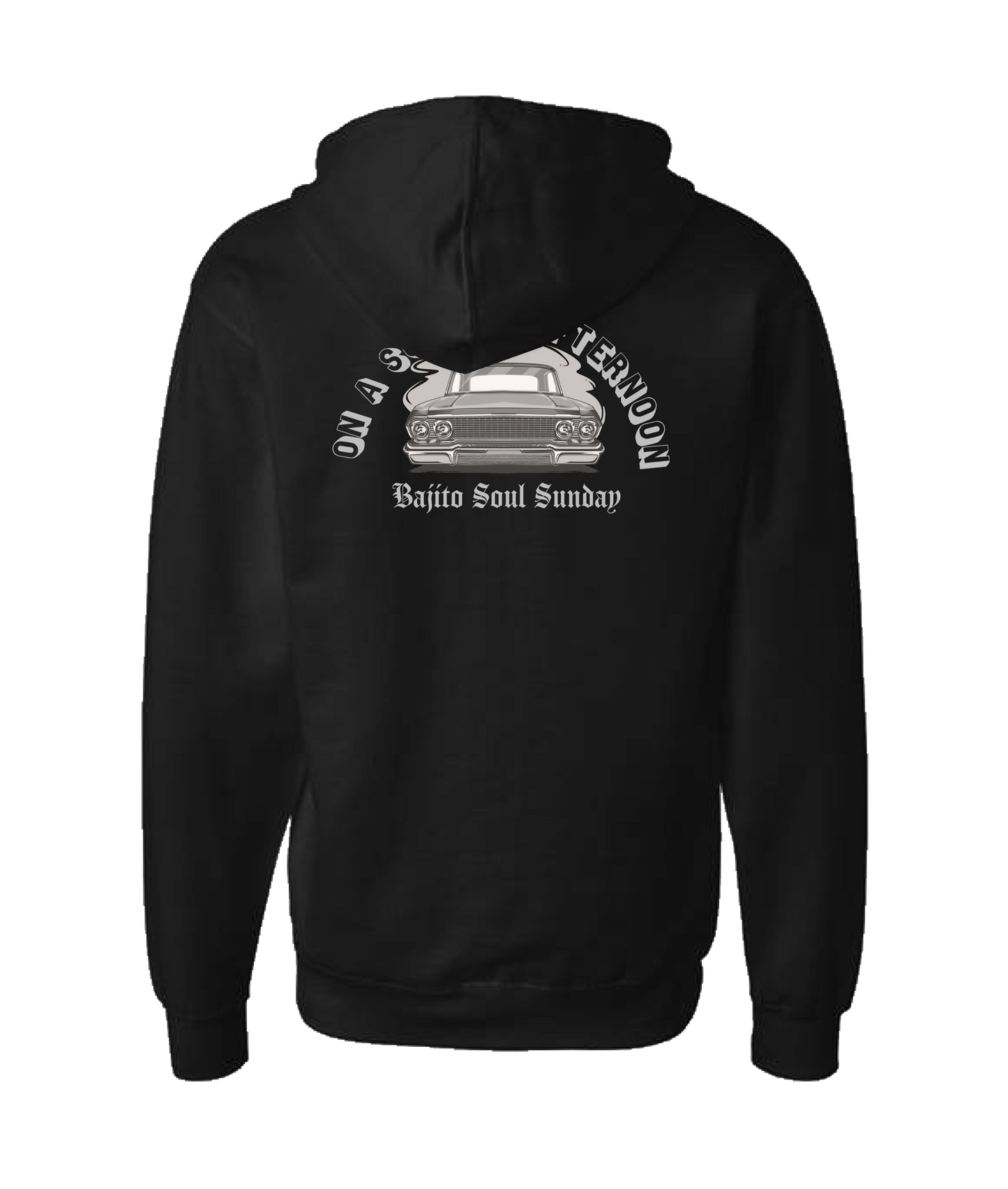 Bajito Soul Productions - SUNDAY AFTERNOON - Black Zip Up Hoodie